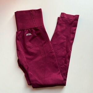 AYBL maroon seamless leggings